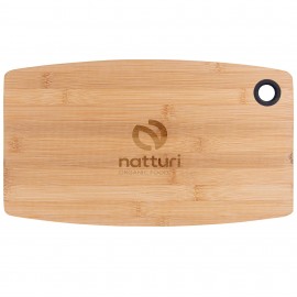 The Wakefield 15.5-Inch Bamboo Cutting Board w/Silicone Ring (Factory Direct - 10-12 Weeks Ocean) with Logo