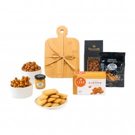 Bamboo Cheese Board & Bites Gift Set - Bamboo with Logo  Bamboo Cheese Board & Bites Gift Set - Bamboo with Logo