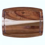 8" TB Home Acacia Wood Serving & Cutting Board w/Juice Groove with Logo