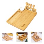 Personalized 5-Piece Magnetic Bamboo Cheese Board Set