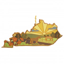 Customized Kentucky State Shaped Serving & Cutting Board w/Artwork by Summer Stokes