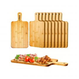 Bamboo Cutting Board with Handle Custom Imprinted