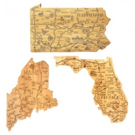 Custom Imprinted U.S. Destination Bamboo Cutting and Serving Boards