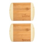Custom Engraved Two-Tone Bar 8" x 5-3/4" Bamboo Cutting Board