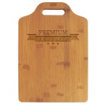 9" x 13" - Bamboo Cutting Board w/Handle Wood with Logo