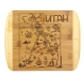 A Slice of Life Utah Serving & Cutting Board with Logo