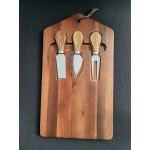 Promotional Cheese Board Set With Knife Fork