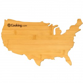 Usa Map-Shaped Cutting Board with Logo