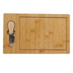 Bamboo Charcuterie Board Set with Cheese Knife with Logo