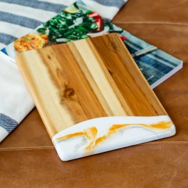 Logo Branded Rectangle Acacia Board 11"