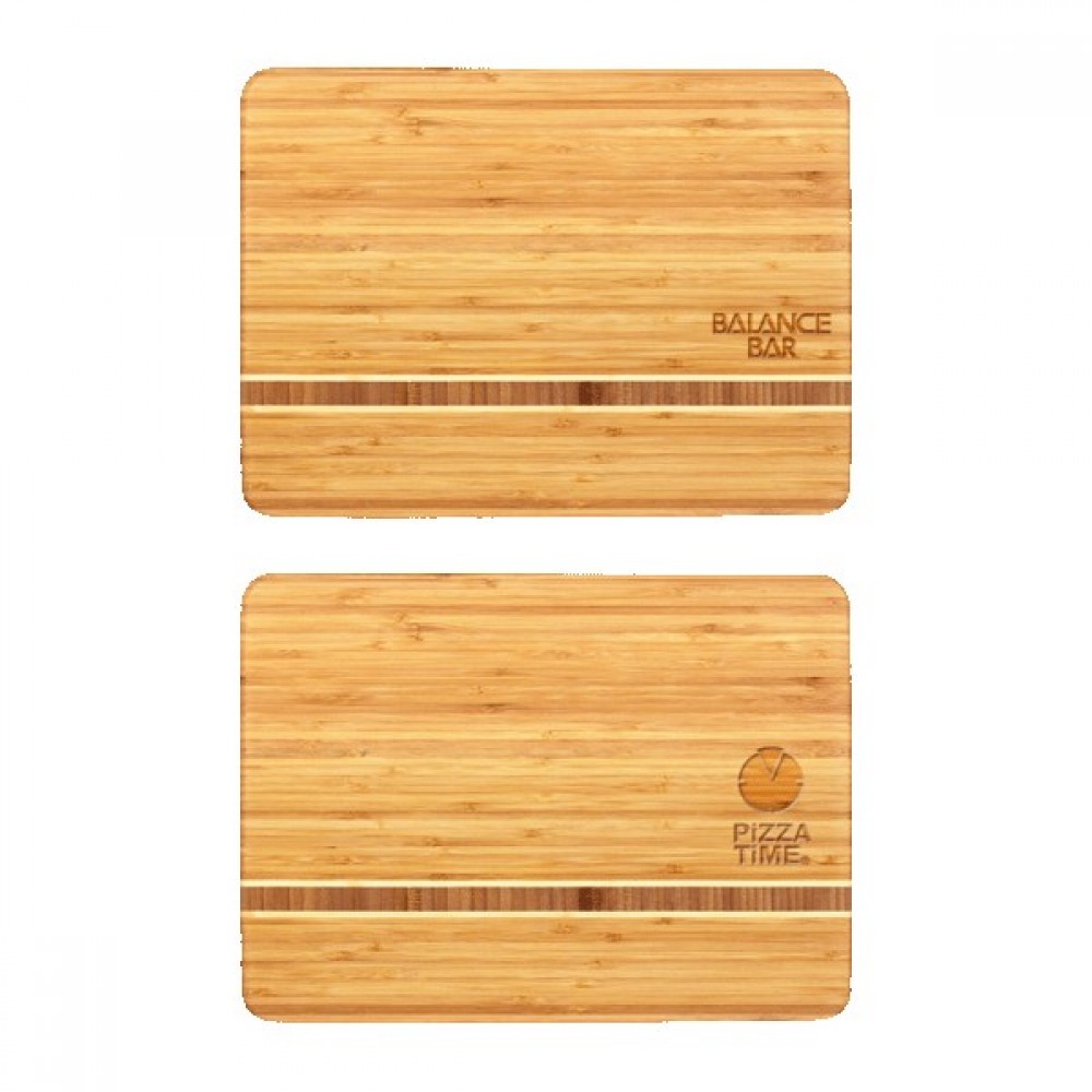 Custom Imprinted Martinique Bamboo Serving & Cutting Board 15" x 11"