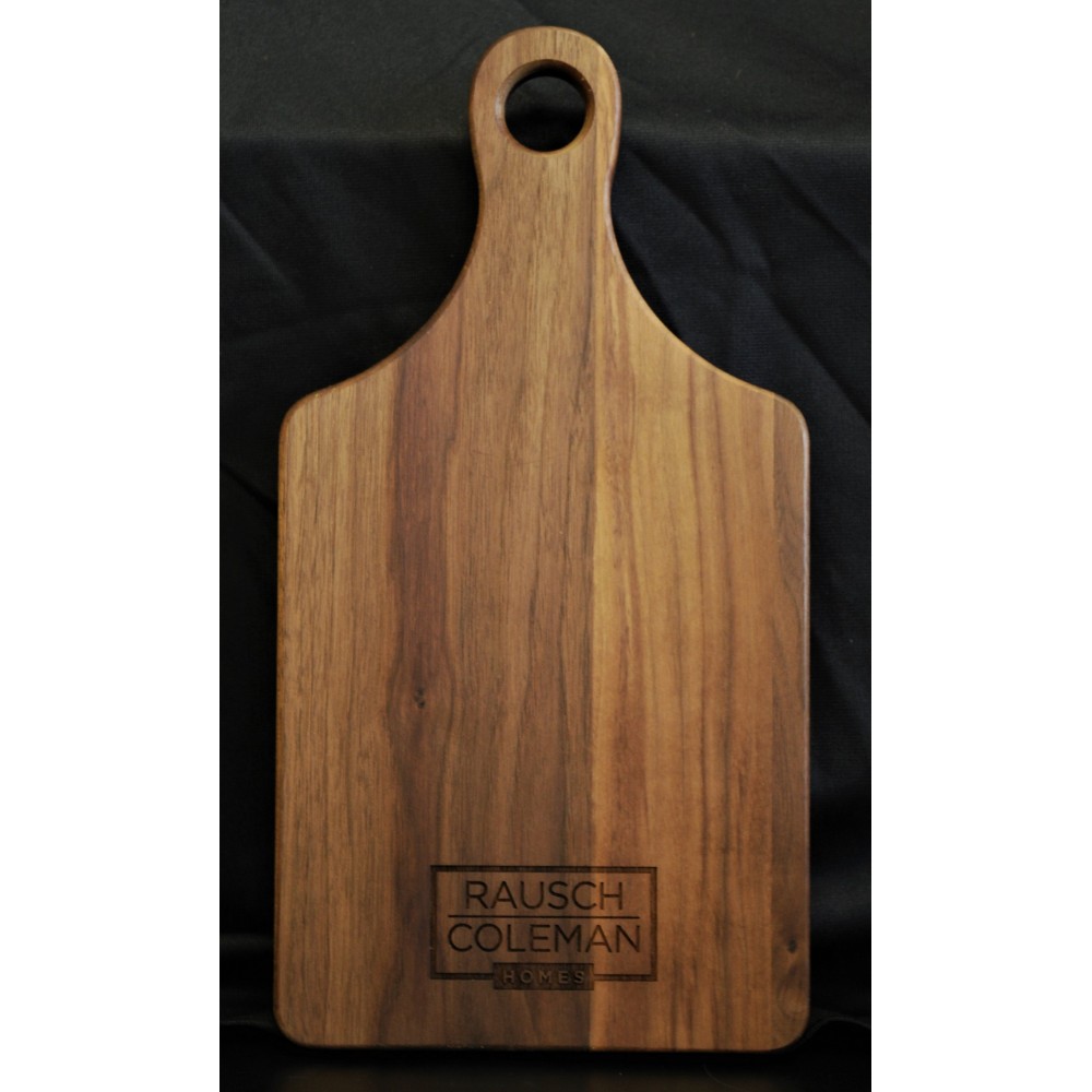 Custom Imprinted Walnut Cutting Board With Handle 7 x 13.5 x .5" American Made Custom Imprinted Walnut Cutting Board With Handle 7 x 13.5 x .5" American Made