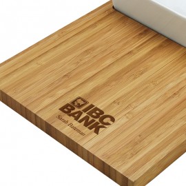 Individually Personalized Bamboo Cheese Board Set with Accessories with Logo