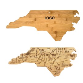 Personalized North Carolina Shaped Cutting Board-OCEAN  Personalized North Carolina Shaped Cutting Board-OCEAN