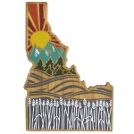 Logo Branded Idaho State Shaped Cutting & Serving Board w/Artwork by Summer Stokes