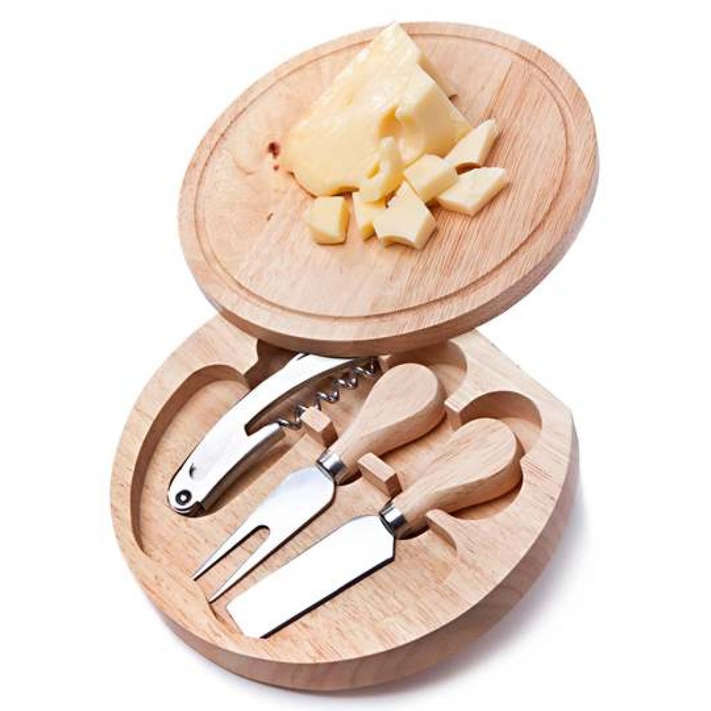 Round Wine & Cheese Swing-Out Set with Logo
