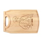 Customized 10 1/2" x 16" x 3/4" Maple Cutting Board with Handle & Juice Groove