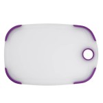 Cuisinart 14" Semi Transparent Cutting Board, Purple Trim with Logo