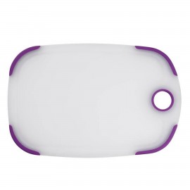 Cuisinart 14" Semi Transparent Cutting Board, Purple Trim with Logo