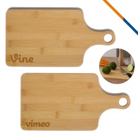 Moliere Bamboo Square Cutting Board With Handle Custom Printed