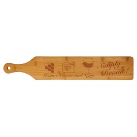22" x 4" Paddle Shaped Bamboo Cutting Board with Logo