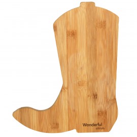 Cowboy Boot Shape Bamboo Cutting Board with Logo