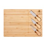 Custom Brie Bamboo Cheese Board Knife Set