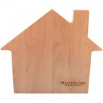 House Shaped Wood Cutting Board with Logo