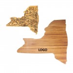New York Shaped Wooden Cutting Board with Logo