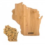 Custom Wisconsin State Shaped Serving Cutting Board
