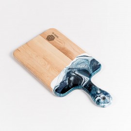 Medium Acacia Cheese Board with Logo  Medium Acacia Cheese Board with Logo