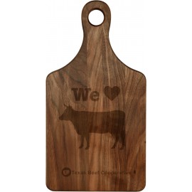 Promotional 7" x 13.5" - Hardwood Cutting Boards - Paddle Shaped Walnut-