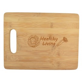 Bamboo Bar Cutting Board - Rectangle 9" X 6" with Logo