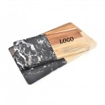 Marble With Wood Serving Board with Logo