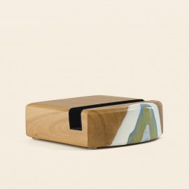 Mahogany Display Stand With 1 Slot with Logo