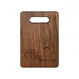 Promotional 9" x 6" Walnut Rectangle Shape Cutting Board