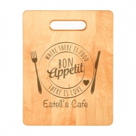 Personalized 11" x 8" Maple Cutting Board  Personalized 11" x 8" Maple Cutting Board