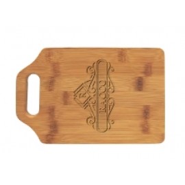 Bamboo Cutting Board w/Handle (9"x6") with Logo  Bamboo Cutting Board w/Handle (9"x6") with Logo