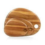 Set of 3 Pebble Shaped Acacia Serving Boards with Logo