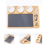 6 Piece Slate Cheese Board Set with Logo