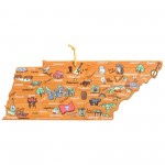 Tennessee State Shaped Cutting & Serving Board w/Artwork by Fish Kiss with Logo