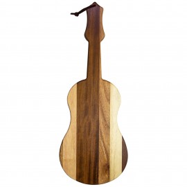 Personalized Rock and Branch Shiplap Series Ukulele Shaped Serving & Cutting Board