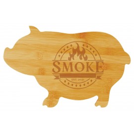 Pig Shaped Cutting Board - Engraved with Logo