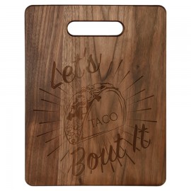 Logo Branded 11 1/2" x 8 3/4" Walnut Cutting Board