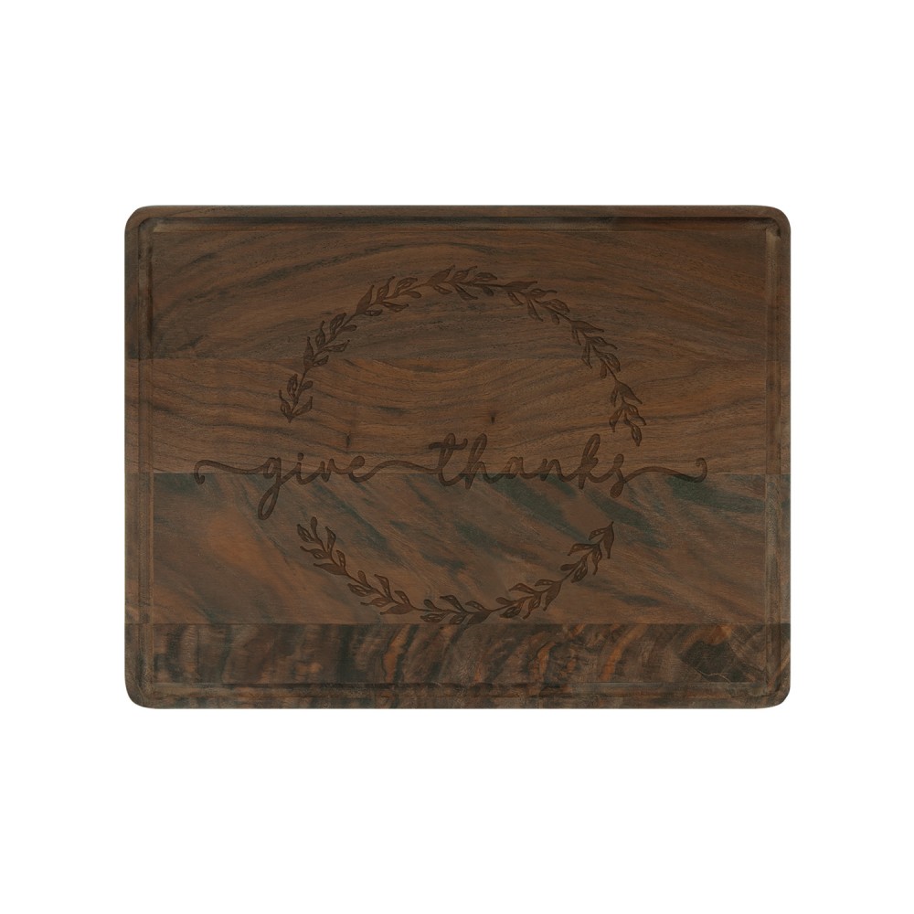 Promotional 11" x 8" Walnut Cutting Board with Juice Groove