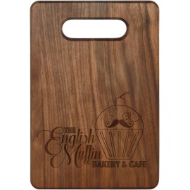 Logo Branded 9.75" x 13.75" - Hardwood Cutting Board - Walnut &