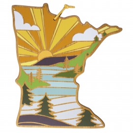 Minnesota State Shaped Cutting & Serving Board w/Artwork by Summer Stokes with Logo