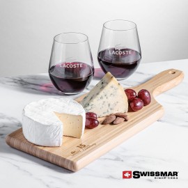 Promotional Swissmar Bamboo Board & 2 Reina Stemless Wine  Promotional Swissmar Bamboo Board & 2 Reina Stemless Wine