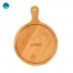 Round Bamboo Pizza Board 9" - OCEAN with Logo