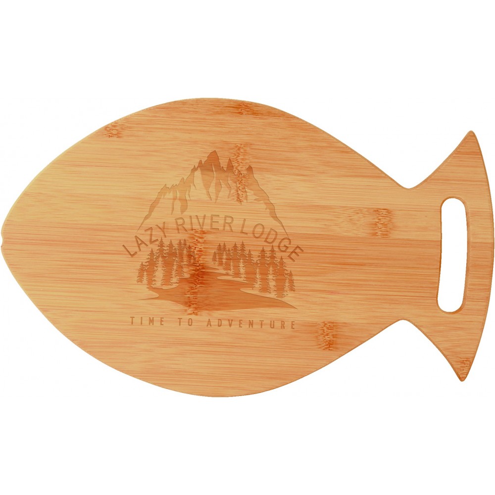 Custom Engraved 14x8.5" Fish Cutting Board Custom Engraved 14x8.5" Fish Cutting Board